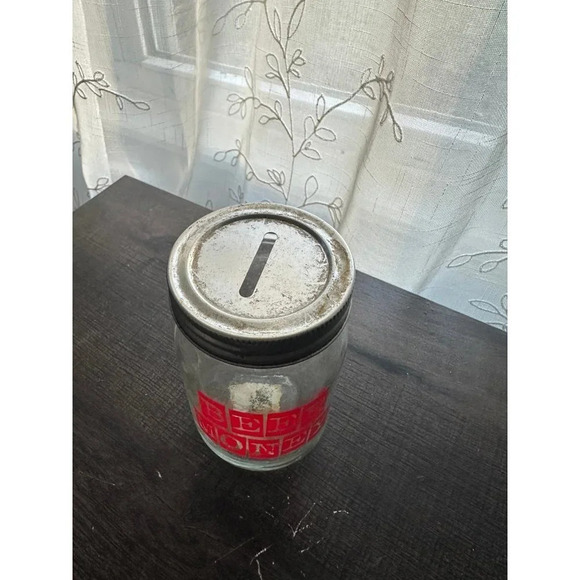 Glass Beer Money Coin Jar - Picture 2 of 7
